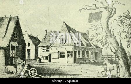 Un accueil géographie de la ville de New York . L'HERSTELT NEW YORK 145 écoles la première école gratuite dans les colonies (1652J. Quand PeterStuyvesant est arrivé à New Amsterdam il n'était pas heureux avec l'école patronage. Il a dit que l'éducation de l'enfance a beenneglected. Il avait une école construite, et tandis que le childrenwere il attendent d'être fini, ils étaient enseignés dans une chambre dans la taverne en pierre, qui a été ensuite utilisé comme hôtel de ville d'un andcalled la Stadt Huys. Le site de la première école libre de New York-chambre- l'école publique de New Amsterdam-est de 73 Pearl Street.. Dutch Cottage dans jSkw (New York 1079) Santé Canada Banque D'Images