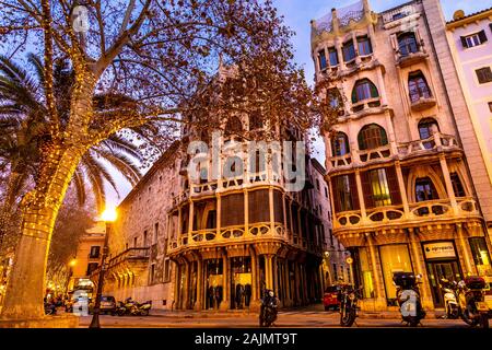 Cet appartement de style Art nouveau historique bâtiment peut Casasayas, Mallorca, Espagne Banque D'Images