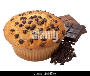 Muffins aux pépites de chocolat Banque D'Images