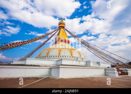 Boudha stupa (Boudhanath) à Katmandou, Népal Banque D'Images