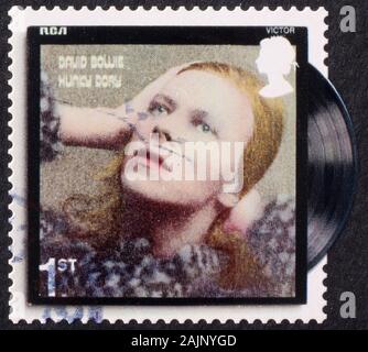 Couverture de Hunky Dory par David Bowie sur le timbre Banque D'Images