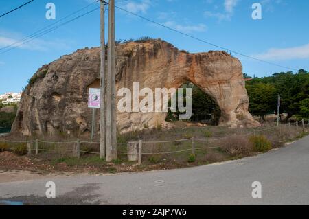 Foz do Arelho une paroisse civile (freguesia) dans la municipalité de Caldas da Rainha, Portugal. Banque D'Images