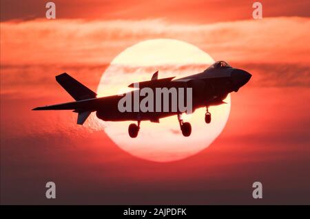 (200105) -- BEIJING, le 5 janvier 2020 (Xinhua) -- un chasseur furtif J-20 de la Chine prend part à une session de formation sur le 7 novembre 2019. (Photo de Yang Pan/Xinhua) Banque D'Images