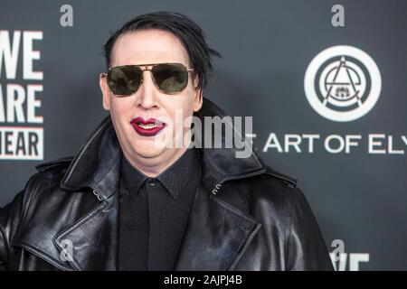 Los Angeles, USA. 08Th Jan, 2020. Marilyn Manson participe à l'Art de l'Elysium's 13th Annual Black Tie expérience artistique "Heaven" au Palladium à Hollywood, Los Angeles, Californie, USA, le 04 janvier 2020. | conditions dans le monde entier : dpa Crédit photo alliance/Alamy Live News