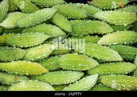 Close-up du sapin baumier de poire dans une caisse. Banque D'Images