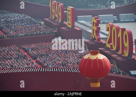 (200105) -- BEIJING, le 5 janvier 2020 (Xinhua) -- Les célébrations du 70e anniversaire de la fondation de la République populaire de Chine sont tenus à Beijing, capitale de Chine, le 1er octobre 2019. (Xinhua/Chanson Weiwei) Banque D'Images