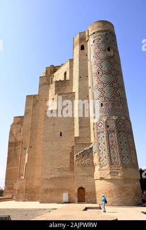 26 septembre 2019 - Shahrisabz, Ouzbékistan : le gigantesque portail de Ak-Saray - Le White Palace d'Amir Timur Banque D'Images