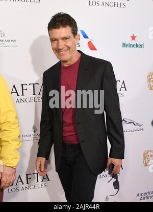 Los Angeles, USA. 08Th Jan, 2020. 04 janvier 2020 - Los Angeles, Californie - Antonio Banderas. La BAFTA 2020 Los Angeles Tea Party qui a eu lieu au Four Seasons Los Angeles . Credit : MediaPunch Inc/Alamy Live News Banque D'Images