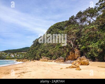 Hot Water Beach sur la péninsule de Coromandel, île du Nord, Nouvelle-Zélande Banque D'Images