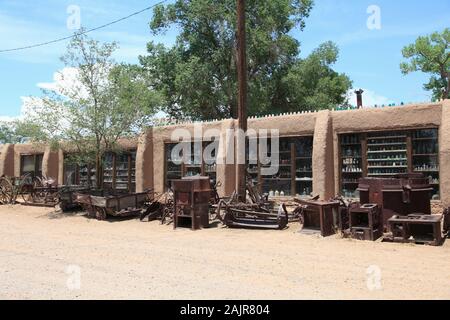 Casa Grande Poste de traite et d'exploitation minière Turquoise Cerrillos Cerrillos, musée, ancienne cité minière, la Turquoise Trail, New Mexico, USA Banque D'Images