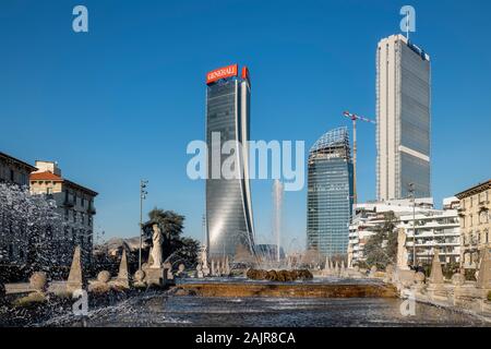 Milan Italie. Le quartier commerçant de Citylife Banque D'Images