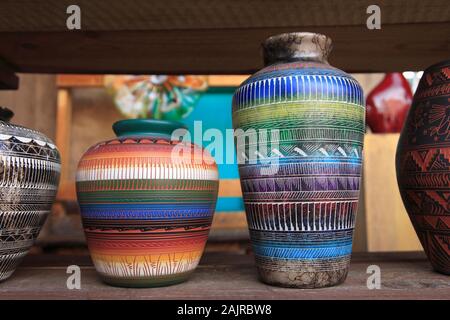 La poterie amérindienne, Santa Fe, New Mexico, USA Banque D'Images