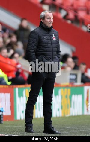 Londres, ANGLETERRE - 5 janvier Lee Bowyer manager de Charlton Athletic au cours de la FA Cup match entre Charlton Athletic et West Bromwich Albion à la vallée, Londres le dimanche 5 janvier 2020. (Crédit : Jacques Feeney | MI News) photographie peut uniquement être utilisé pour les journaux et/ou magazines fins éditoriales, licence requise pour l'usage commercial Crédit : MI News & Sport /Alamy Live News Banque D'Images