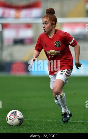 Leigh, UK. 05Th Jan, 2020. LEIGH, ANGLETERRE - 5 janvier Martha Harris de Manchester United femmes au cours de la Barclays FA Women's Super League match entre Manchester United et la ville de Bristol, à Leigh Sport Stadium, Leigh le dimanche 5 janvier 2020. (Crédit : Eddie Garvey | MI News) photographie peut uniquement être utilisé pour les journaux et/ou magazines fins éditoriales, licence requise pour l'usage commercial Crédit : MI News & Sport /Alamy Live News Banque D'Images