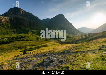 Le West Highland Way, à Glen Coe dans les Scottish Highlands of Scotland UK Banque D'Images