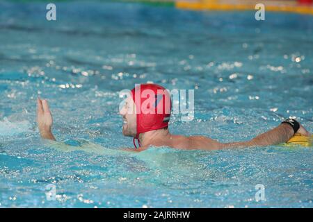 Cuneo, Italie. 5Th Jan, 2020. Viktor Nagy (Hongrie) au cours de l'Italie contre l'Hungery - quadrangulaire, le water-polo de l'équipe nationale italienne de Cuneo, Italie, 05 janvier 2020 - LPS/crédit : Claudio Claudio Benedetto Benedetto/fil LPS/ZUMA/Alamy Live News Banque D'Images