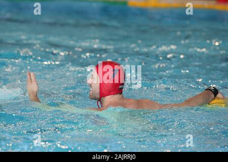 Cuneo, Italie. 05Th Jan, 2020. Viktor Nagy (Hongrie) au cours de l'Italie contre l'Hungery - quadrangulaire, le water-polo de l'équipe nationale italienne de Cuneo, Italie, 05 Janvier 2020 : Crédit Photo Agency indépendante/Alamy Live News Banque D'Images