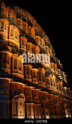 Le symbole Hawa Mahal ( Palais des vents ) à Jaipur, en Inde.