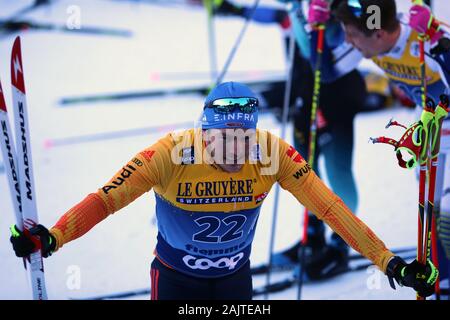 5 janvier 2020, la station de ski de Val di Fiemme, Val di Fiemme, Trento, Italie, Fédération internationale de ski FIS Hommes Audi Cross Country Ski World Cup, Tour De Ski Val di Fiemme ; Lucas Boegl (GER) Banque D'Images