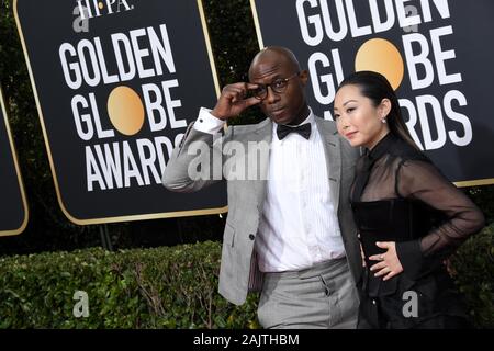 Los Angeles, Californie, USA. 05Th Jan, 2020. Barry Jenkins et partenaire-nous Directeur Lulu Wang arrive à la 77e Golden Globe Awards tenue à l'hôtel Beverly Hilton le 5 janvier 2020 à Beverly Hills, CA. (Photo par Sthanlee B. Mirador/Sipa USA) Crédit : Sipa USA/Alamy Live News Banque D'Images