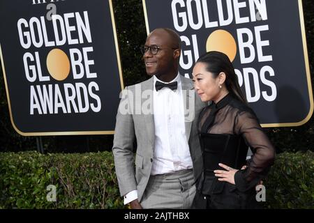 Los Angeles, Californie, USA. 05Th Jan, 2020. Barry Jenkins et partenaire-nous Directeur Lulu Wang arrive à la 77e Golden Globe Awards tenue à l'hôtel Beverly Hilton le 5 janvier 2020 à Beverly Hills, CA. (Photo par Sthanlee B. Mirador/Sipa USA) Crédit : Sipa USA/Alamy Live News Banque D'Images