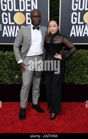 Los Angeles, Californie, USA. 05Th Jan, 2020. Barry Jenkins et partenaire-nous Directeur Lulu Wang arrive à la 77e Golden Globe Awards tenue à l'hôtel Beverly Hilton le 5 janvier 2020 à Beverly Hills, CA. (Photo par Sthanlee B. Mirador/Sipa USA) Crédit : Sipa USA/Alamy Live News Banque D'Images