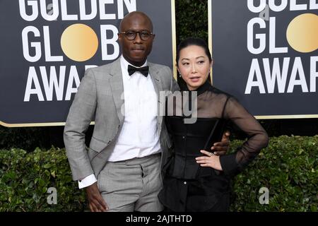 Los Angeles, Californie, USA. 05Th Jan, 2020. Barry Jenkins et partenaire-nous Directeur Lulu Wang arrive à la 77e Golden Globe Awards tenue à l'hôtel Beverly Hilton le 5 janvier 2020 à Beverly Hills, CA. (Photo par Sthanlee B. Mirador/Sipa USA) Crédit : Sipa USA/Alamy Live News Banque D'Images