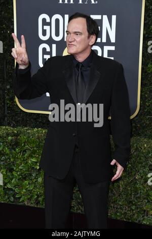 Los Angeles, Californie, USA. 05Th Jan, 2020. Quentin Tarantino arrive à la 77e Golden Globe Awards tenue à l'hôtel Beverly Hilton le 5 janvier 2020 à Beverly Hills, CA. (Photo par Sthanlee B. Mirador/Sipa USA) Crédit : Sipa USA/Alamy Live News Banque D'Images