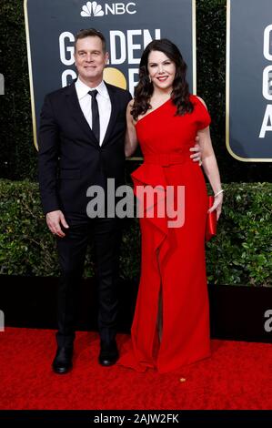 Los Angeles, USA. 05Th Jan, 2020. Peter Krause et Lauren Graham assistant à la 77e assemblée annuelle Golden Globe Awards au Beverly Hilton Hotel le 5 janvier 2020 à Beverly Hills, Californie. Credit : Geisler-Fotopress GmbH/Alamy Live News Banque D'Images