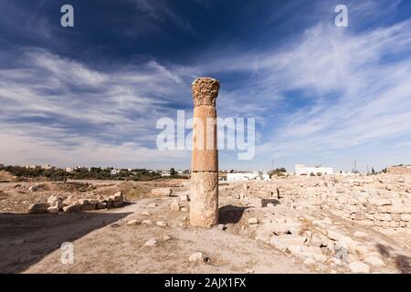 Al-Rabba ruines romaines et Byzantines, Rabba, Kings Highway, route 35, route historique sur le terrain élevé, Jordanie, Moyen-Orient, Asie Banque D'Images