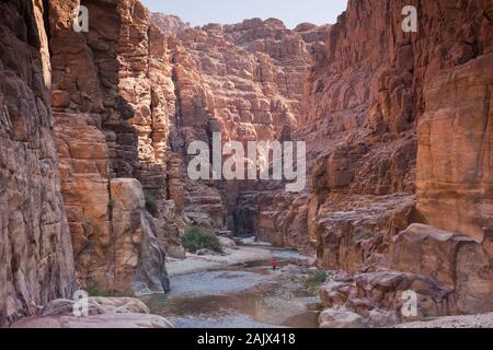 Réserve Al Mujib, Wadi Mujib, vue magnifique sur la vallée, Madaba, High, Jordanie, Moyen-Orient, Asie Banque D'Images