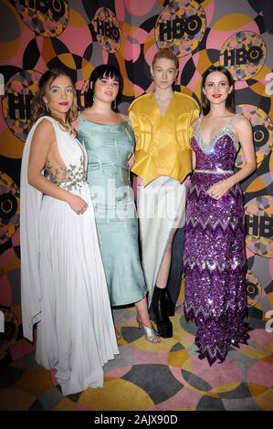 Los Angeles, CA. 5Th Jan, 2020. Sydney Sweeney, Barbie Ferreira, Hunter Schafer, Maude Apatow à l'after-party pour HBO Annuel 77e Golden Globe Awards After Party, le Beverly Hilton, Beverly Hills, CA, 5 janvier 2020. Credit : Elizabeth Goodenough/Everett Collection/Alamy Live News Banque D'Images