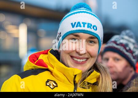 Jacqueline LOELLING (GER), half-length portrait, Coupe du monde de skeleton IBSF BMW pour la femme, le 5 janvier, 2020 à Winterberg/Allemagne. Â | conditions dans le monde entier Banque D'Images