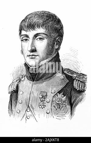 Louis Napoléon Bonaparte, Louis, roi de Hollande. Jeune frère de Napoléon I. né Luigi Buonaparte, 1778-1846. Illustration d'antiquités.1890. Banque D'Images