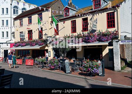 Bar et restaurant italien Dontalellos à Brighton East Sussex, Angleterre Banque D'Images