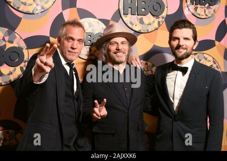 Los Angeles, Californie, USA 5 Janvier 2020 (L-R) Cinéaste Jean-Marc Vallée, l'acteur Jeffrey Nordling et l'acteur Adam Scott assister à HBO's deux Golden Globes After Party le 5 janvier 2020 à environ 55 Restaurant à Los Angeles, Californie, USA. Photo de Barry King/Alamy Live News Banque D'Images