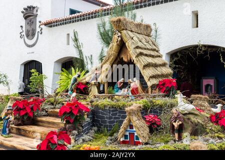 Christmas crib à Santana, l'île de Madère, Portugal Banque D'Images