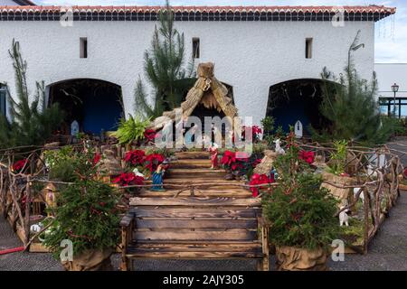 Christmas crib à Santana, l'île de Madère, Portugal Banque D'Images