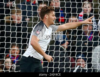 Londres, ANGLETERRE - 05 janvier : Derby County's Chris Martin fête son but pendant Unis FA Cup troisième ronde match entre Crystal Palace et Der Banque D'Images