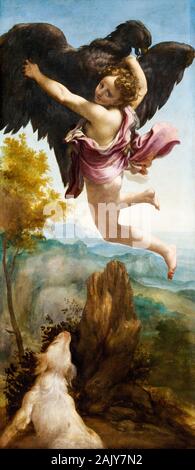 Antonio da Correggio, peinture, l'enlèvement de Ganymède (Ganymède enlevé par l'Aigle), 1520-1540 Banque D'Images