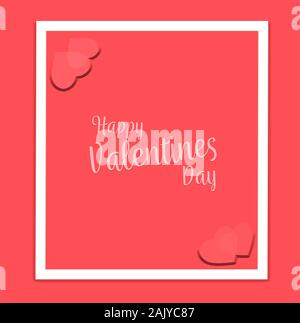 Happy Valentine day avec amour créatif composition. Banque D'Images