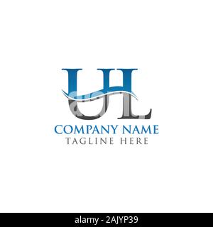 Lettre initiale de conception de logo modèle vecteur UL. Lettre UL Logo Design Illustration de Vecteur