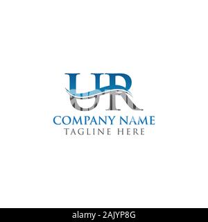 Lettre initiale UR Logo Design Vector Modèle. UR Lettre Logo Design Illustration de Vecteur