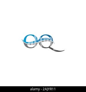 Lettre initiale OQ conception de logo Vector Modèle. OQ Lettre Logo Design Illustration de Vecteur