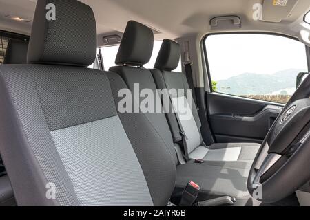 Hong Kong, Chine, juillet 2019 : Toyoya HiACE intérieur le 28 août 2019 à Hong Kong. Banque D'Images