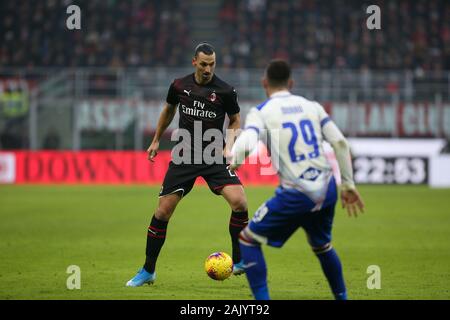 Milano, Italie. 08Th Jan, 2020. Zlatan Ibrahimovic (Milan) au cours de l'AC Milan vs Sampdoria, Serie A soccer italien Championnat Hommes à Milan, Italie, 06 Janvier 2020 : Crédit Photo Agency indépendante/Alamy Live News Banque D'Images