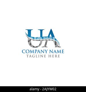 Lettre initiale UA Logo Design Vector Modèle. UA Lettre Logo Design Illustration de Vecteur