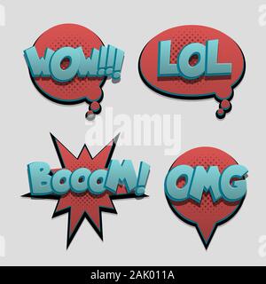 Texte Comic speech bubble pop art design Illustration de Vecteur