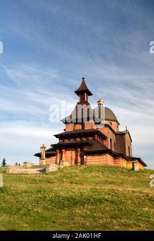 Chapelle de Saint Cyril et Methodius au sommet de la montagne Radhost Banque D'Images