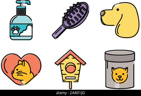 Ensemble d'icônes et d'accessoires Illustration de Vecteur